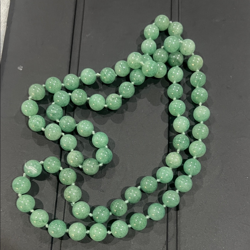 Elegant Green Jade Beaded Necklace